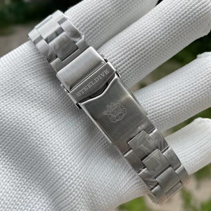 Montre de plongée pour homme SD1970 Steeldive, cadran Sunray, bracelet à fermoir fraisé, boîtier de