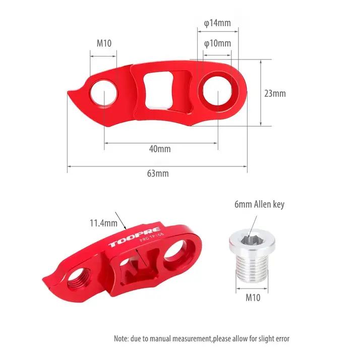 TOOPRE vélo arrière dérailleur cadre lien cintre Extender vtt route vélo queue crochet convertisseur