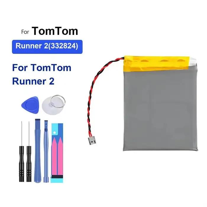 Batterie de montre intelligente pour Tomtom Runner 2 332824, alimentation fiable