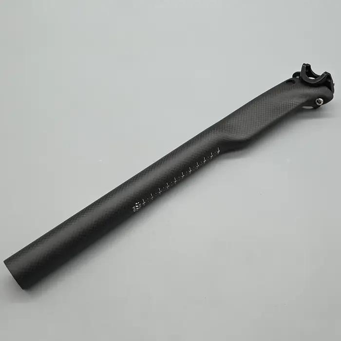 Tige de selle entièrement mate en Fiber de carbone 3K, pour vtt, vélo de route, pièces de vélo 27.2/