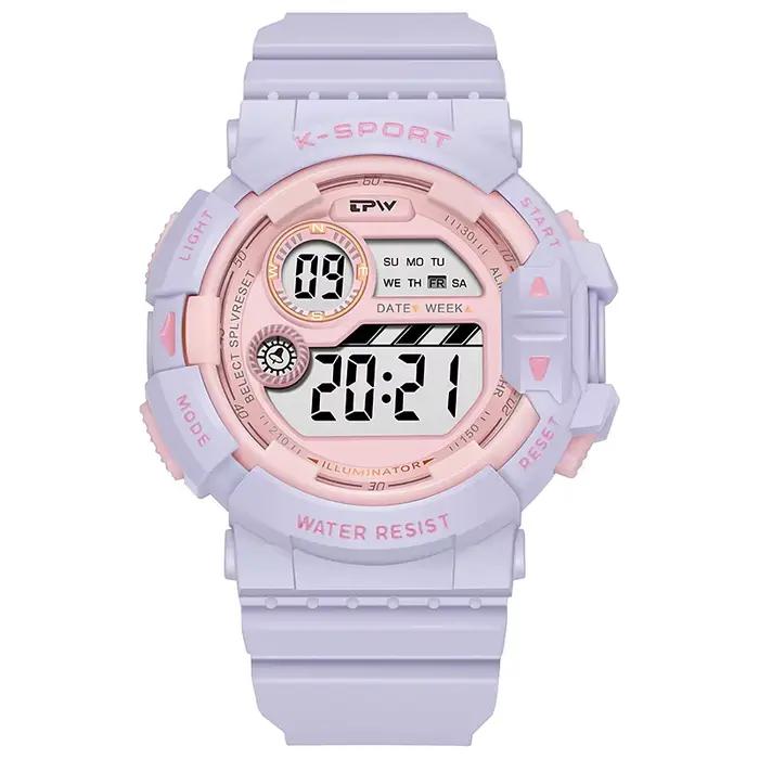 TPW montre numérique couleur bonbon pour adolescentes résistant à l'eau mode école étudiant montre-b