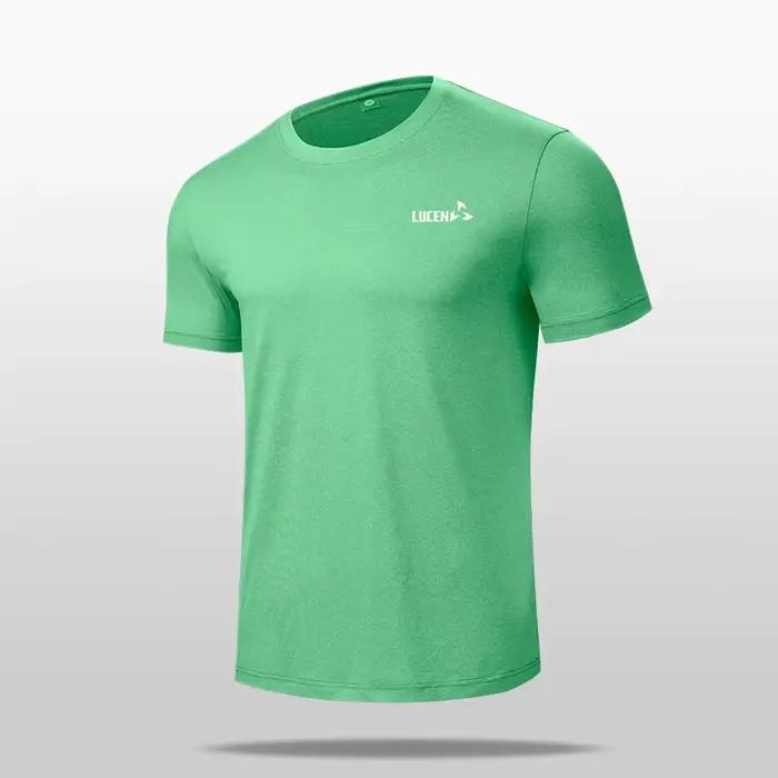 T-shirt LUCEN pour homme, vêtements de sport d'été, t-shirt de course, t-shirt de sport élastique à