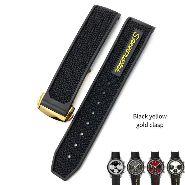 Bracelet de montre en caoutchouc et Silicone de haute qualité, 20mm 21mm 18mm 19mm, adapté au bracel
