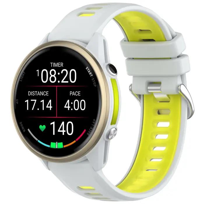 Bracelet en Silicone officiel pour Garmin Forerunner 970 965 955, Bracelet de Sport bicolore pour Fo