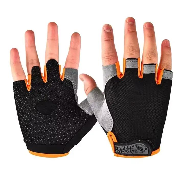 Gants de cyclisme demi-doigts pour homme et femme, antidérapants, anti-transpiration, respirants, an