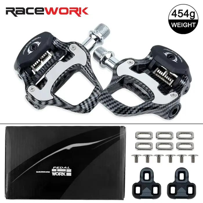 RACEasy-Pédale de vélo de course texturée en fibre de carbone, ultra-légère, éventuelles D, Keo, aut