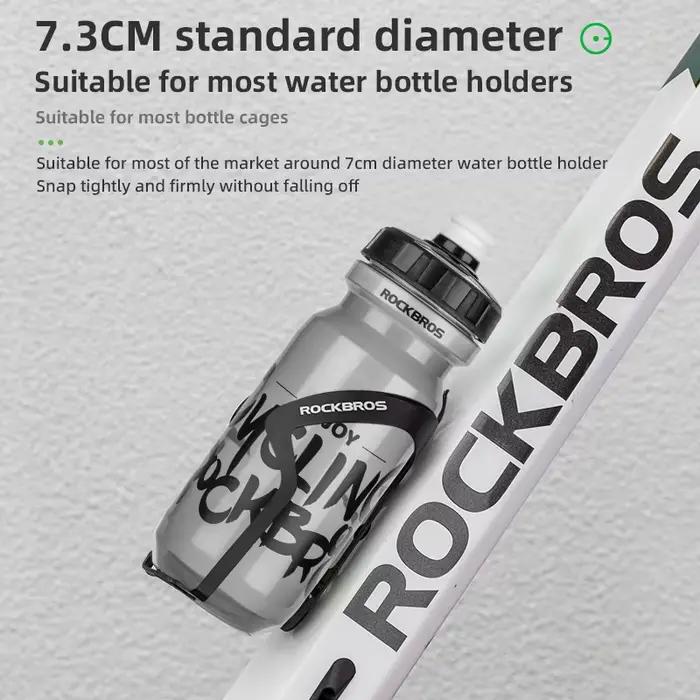 ROCKBROS-Bouteille d'eau en plastique pour vélo de route et VTT, accessoire portable de grande capac