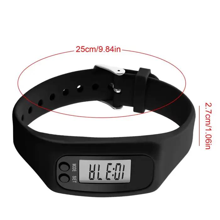 Montre-bracelet podomètre avec écran LCD, légère, pour le suivi des calories, pour les déplacements