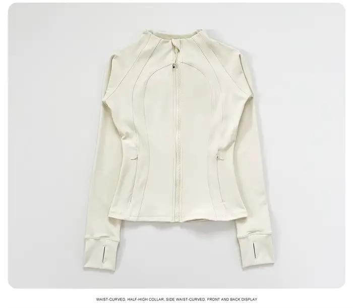 Vêtements de sport d'automne/hiver, veste de course à fermeture éclair complète, légère, athlétique,
