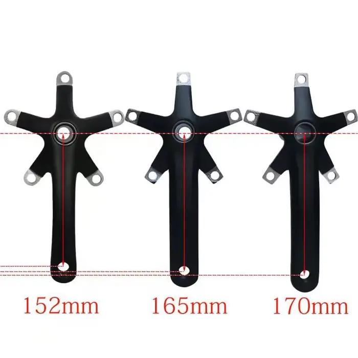 152mm 165mm 170mm 130BCD pédalier de vélo creux intégré simple vitesse 5 clous pliant vélo de route
