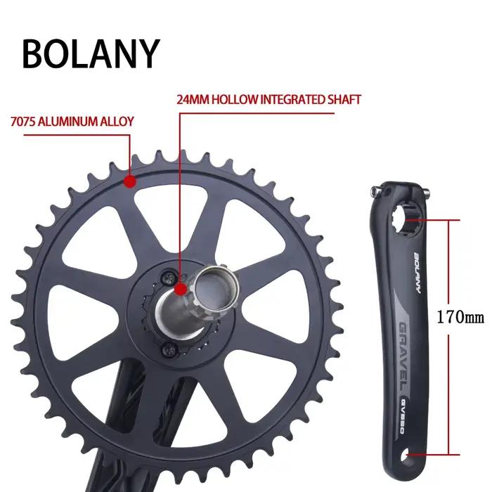 Bolany-Pédalier CNC large et étroit pour vélo tout-terrain, plateau unique, 170 vitesses, 42T, 10/11
