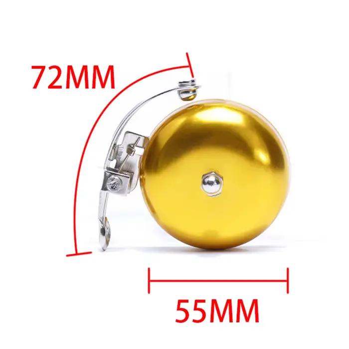 Cloche de vélo rétro, cloche de vélo de loisirs, en aluminium, argent, or, café, marron, cloche de v