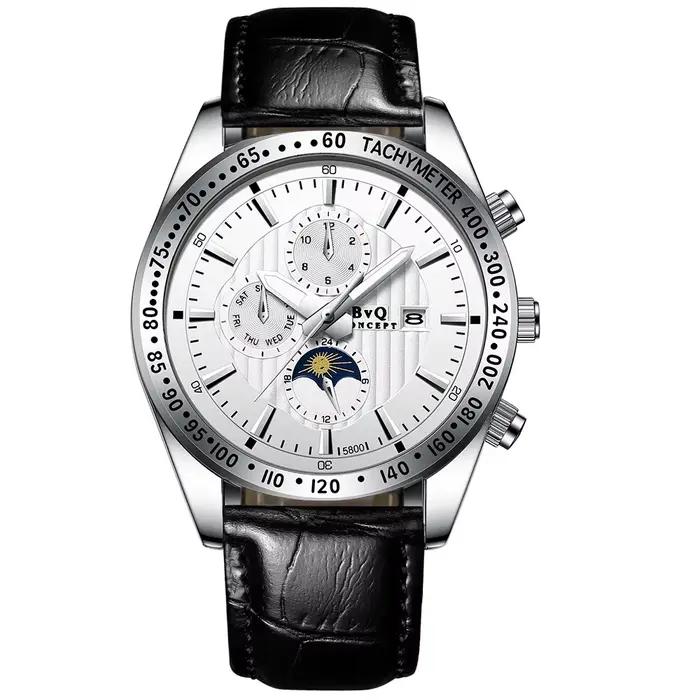 Montres-bracelets en quartz authentiques BINBOND pour hommes, durables, luxueuses, lumineuses, étanc