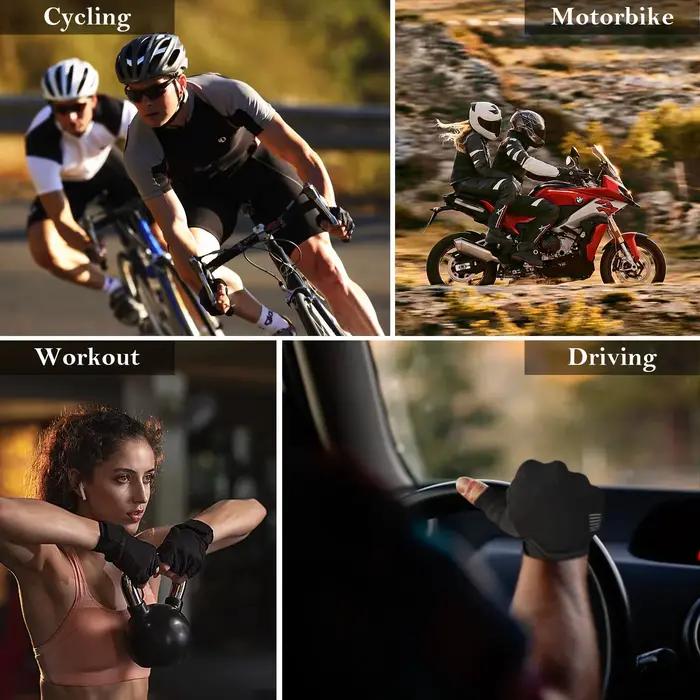 YKYWBIKE-Gants de vélo demi-doigt pour hommes, gants de vélo VTT, gants de sport d'équitation, respi