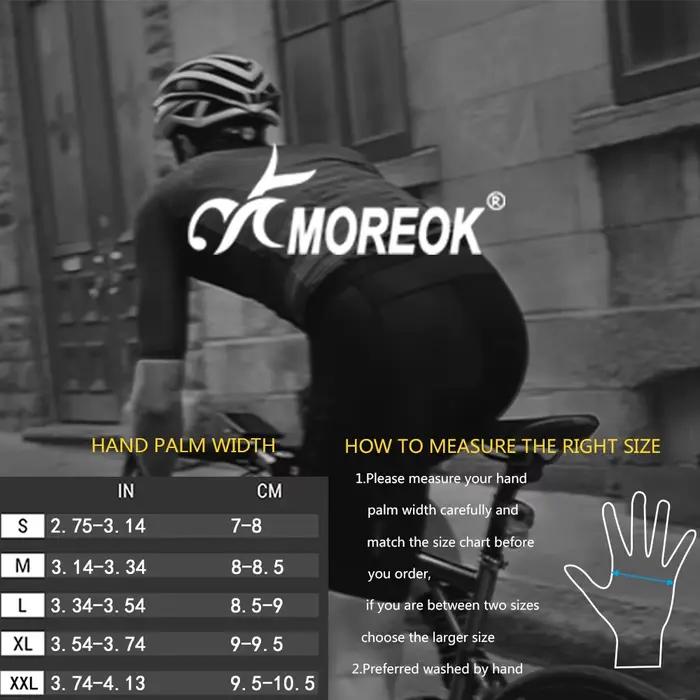 Gants de cyclisme MOREOK, gants de vélo demi-doigts avec coussinets en silicone de 5 mm, gants de vé