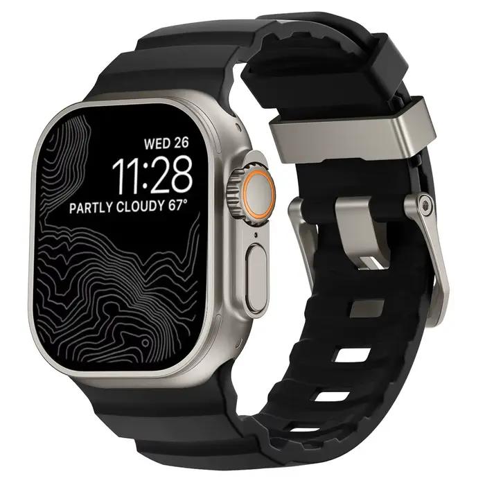 Bracelet en Silicone Trail pour Apple Watch Ultra 3 49mm 46mm 45mm 44mm 42mm 40mm 41mm Sport Starp p