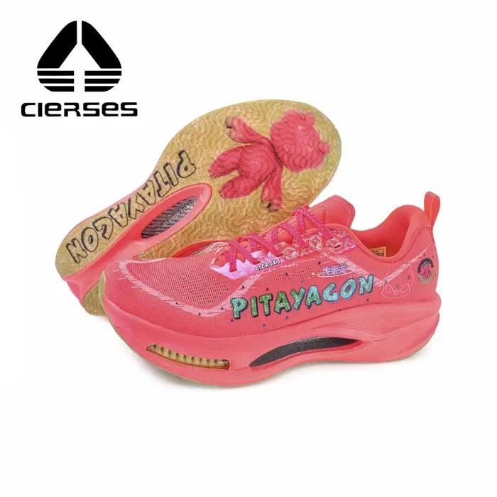 CIERSES chaussures de course Marathon pleine longueur en carbone pour hommes avec Absorption des cho