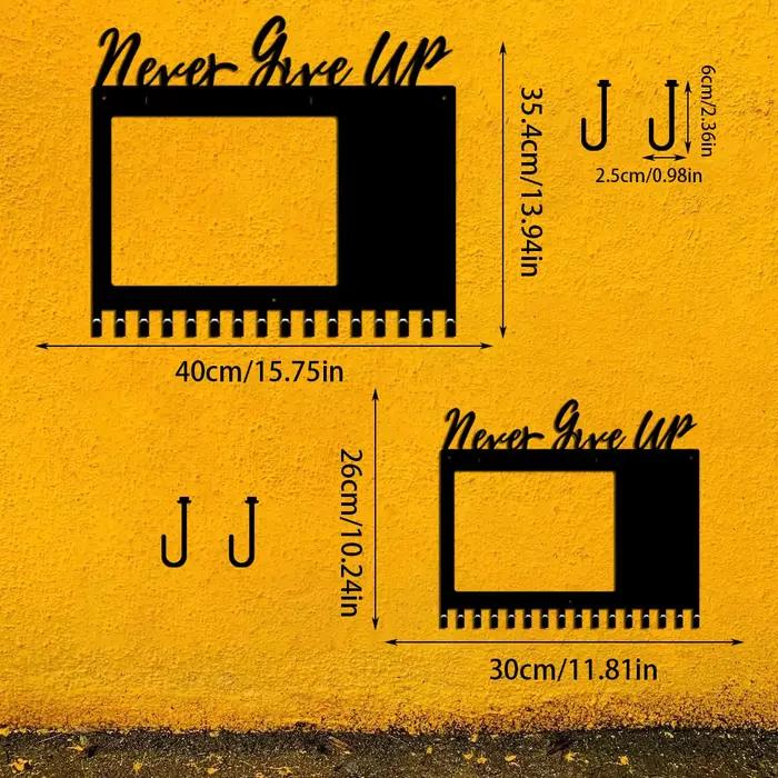 Support mural multifonctionnel robuste pour médailles de marathon et dossards de course
