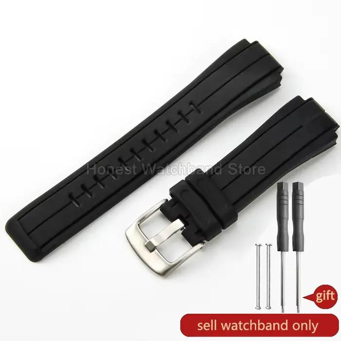 Bracelet de montre en Silicone noir résistant à la sueur, Style sport, qualité supérieure, pour Time