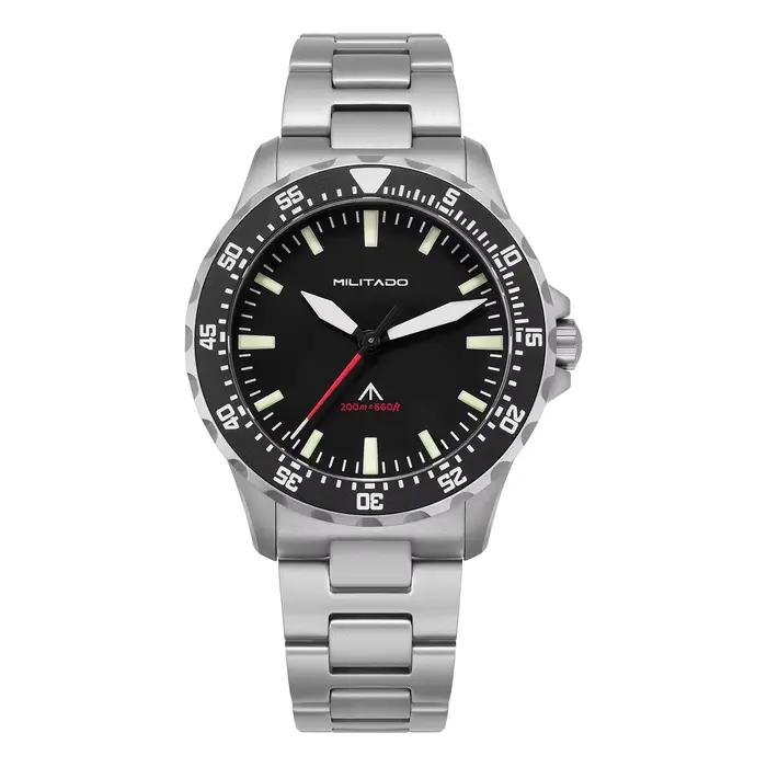 Militado ML16 montre à Quartz VH31 mouvement de balayage saphir Super Luminova montres en acier inox