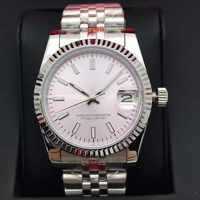 Montre automatique pour homme 36/39MM, cadran saphir lumineux, acier inoxydable, étanche, cadeau déc