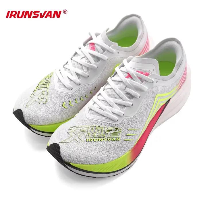 IRUNSVAN Marathon Racing plaque de carbone chaussures de course pour hommes Ultra léger Absorption d