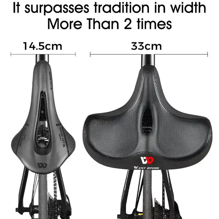 WEST BIKING – selle de vélo ergonomique et souple, coussin large et épais, pour vtt, vélo de route,