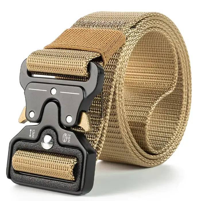 Ceinture tactique à dégagement rapide, ceinture militaire d'extérieur en Nylon véritable souple, acc