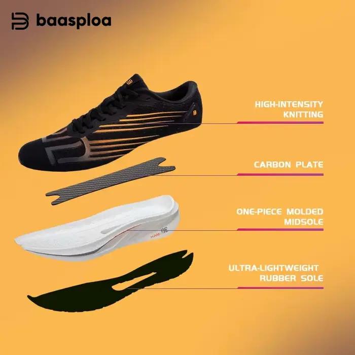 Baasploa-Chaussures de course professionnelles pour hommes et femmes, baskets de sport, de jogging,