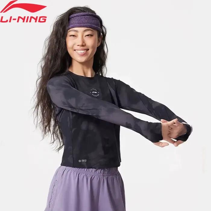 Li-Ning T-shirt de sport pour femme AT DRY FREEZE 70%Nylon 30%Spandex avec doublure réfléchissante à