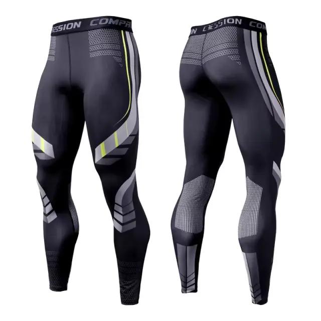 Leggings de course pour hommes, vêtements de Sport à séchage rapide, collants de Fitness, d'entraîne