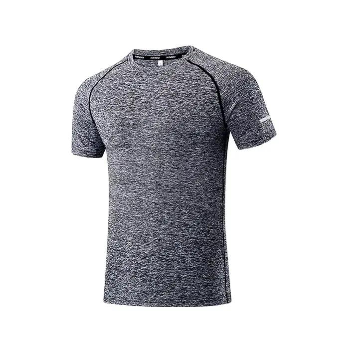 T-shirt de sport à séchage rapide pour hommes, vêtements de sport, t-shirt de course, collants de fi