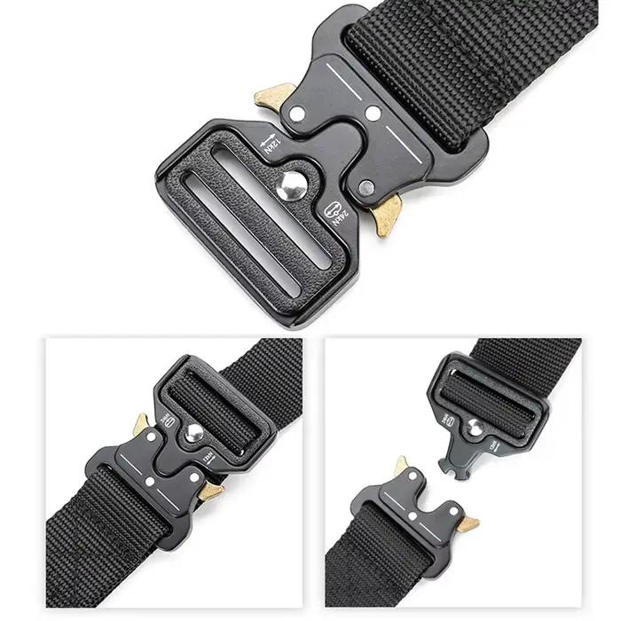 Ceinture tactique à dégagement rapide, ceinture militaire d'extérieur en Nylon véritable souple, acc