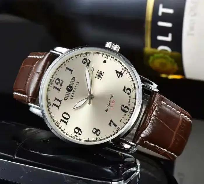 Montre à quartz originale de la série ZEPPELIN Hindenburg, design rétro pour hommes, montre-bracelet