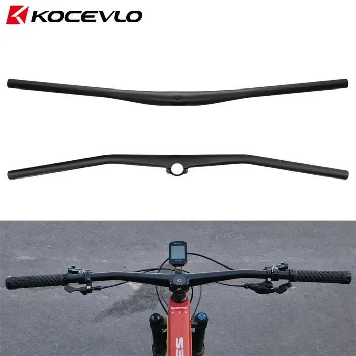 KOCEVLO Guidon intégré à vélo en fibre de carbone, MTB AM XC guidon à vélo de montagne avec support