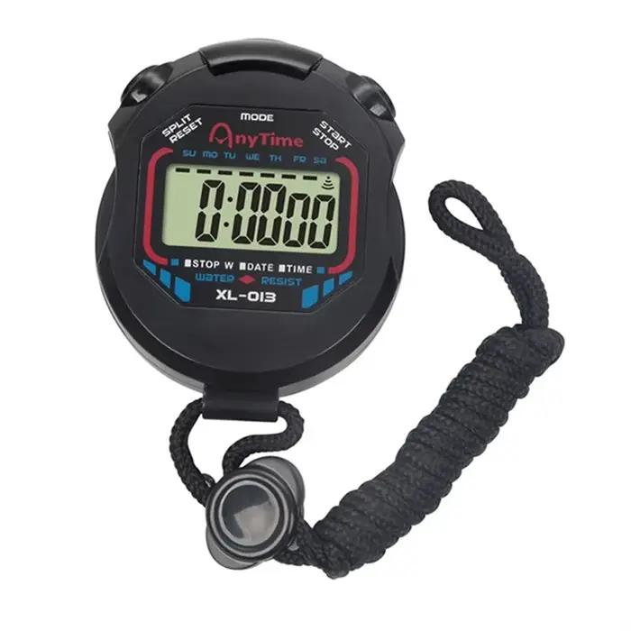 Chronomètre numérique professionnel classique avec écran LCD portable et cordon, chronomètre de spor