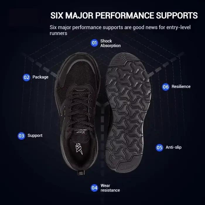 Xtep chaussures de course pour hommes chaussures de sport hommes légers Absorption des chocs chaussu