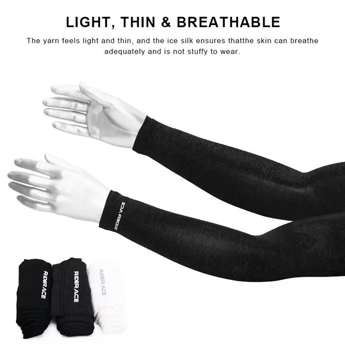 Manchon de bras en soie glacée, séchage rapide, respirant, Protection UV, tenue de Sport, Fitness, b