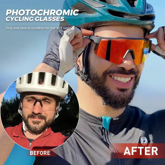 Kapvoe-Lunettes de soleil photochromiques de cyclisme pour hommes et femmes, lunettes de cyclisme, l