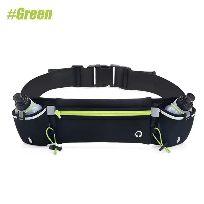 Ceinture de course hydratante : porte-bouteille et téléphone mains libres, sac banane anti-éclabouss