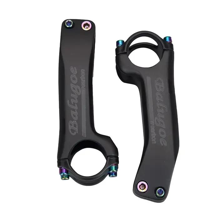 BALUGOE tige de guidon de vélo en carbone ultralégère 6/17 degrés 31.8mm 70mm-130mm puissance tige d