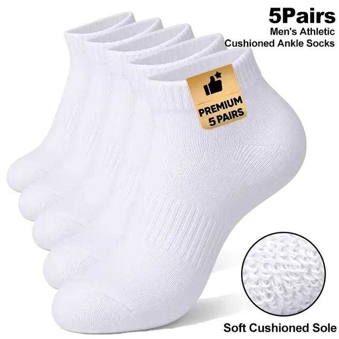 5/10 paires de chaussettes de sport rembourrées pour hommes, chaussettes de course confortables et a