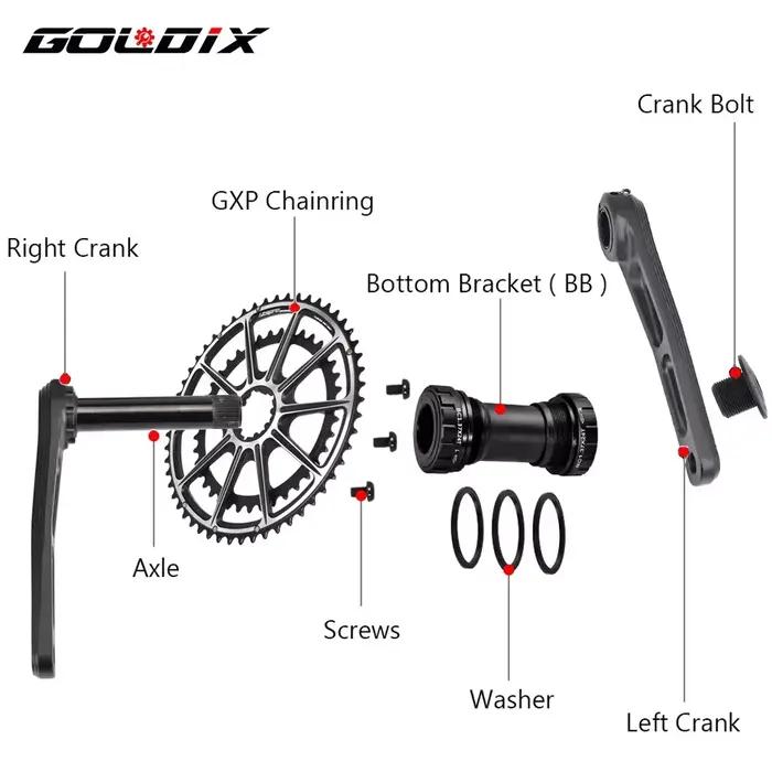 GOLDIX CNC manivelles de route bras pédalier de vélo BSA BB92 gravier manivelle de route 170/175mm c