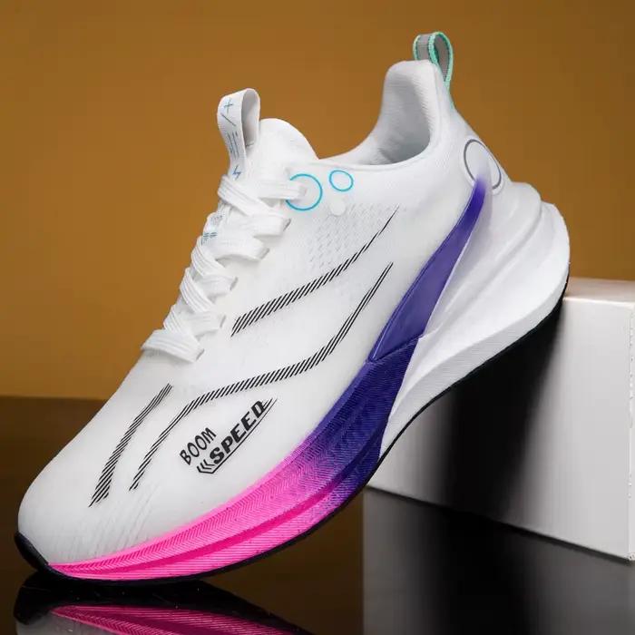 Chaussures de course en carbone pour hommes, chaussures de sport pour marathon et longue distance, s