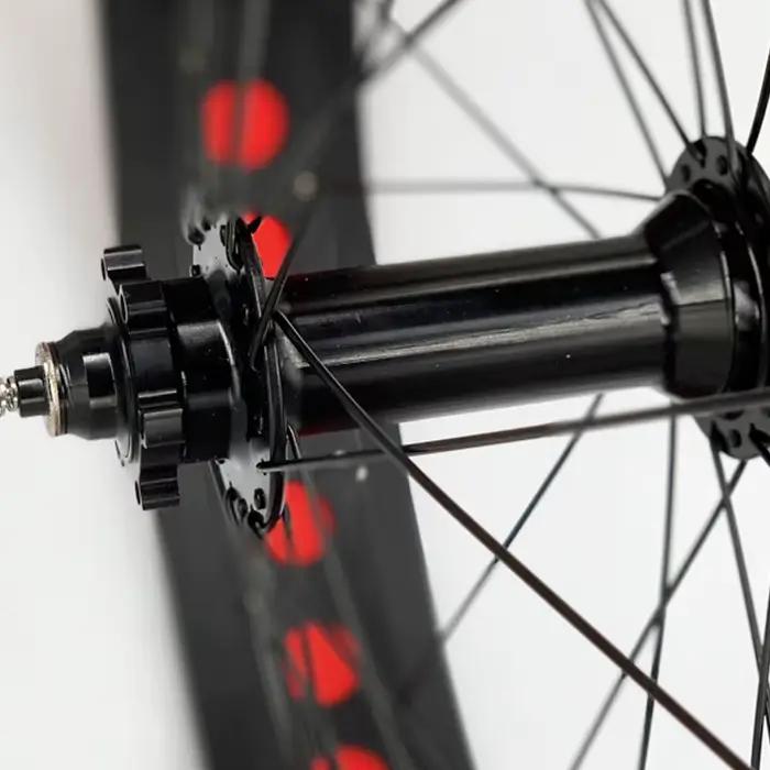 TAOZIK-Moyeu de roue de vélo en alliage d'aluminium chromé, 26mm, 20mm, 190mm, 135mm, 36H, 4 rouleme