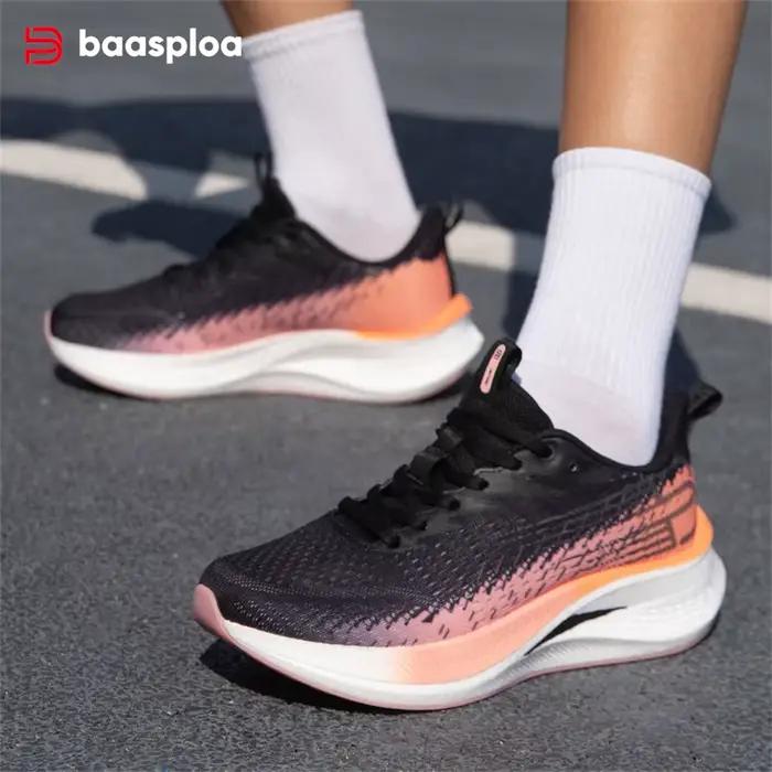 Baasploa-Chaussures de course respirantes et décontractées pour hommes et femmes, chaussures de spor
