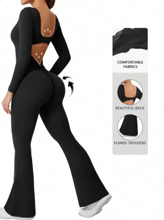 Combinaison d'exercice de compression à manches longues, couleur unie, haute qualité, vêtements de s
