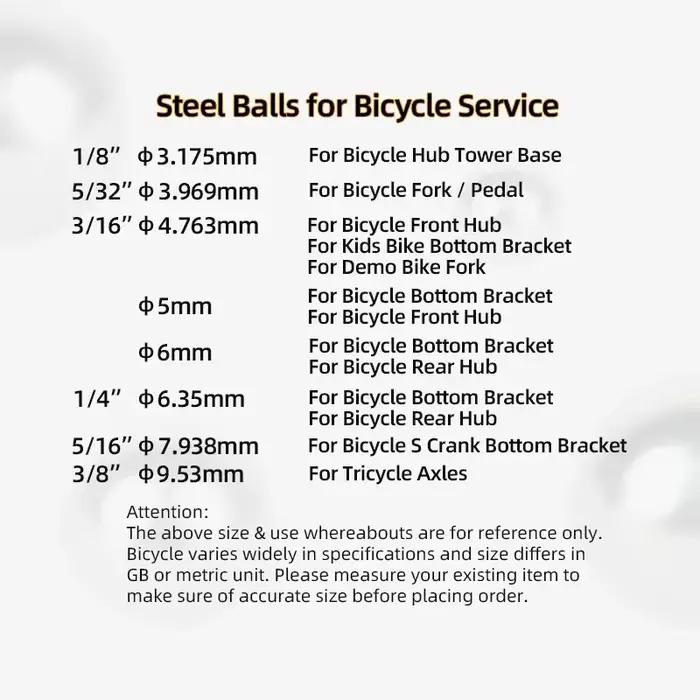 Roulement à billes en acier au carbone pour vélo, pour support inférieur, moyeu, casque, utilisation