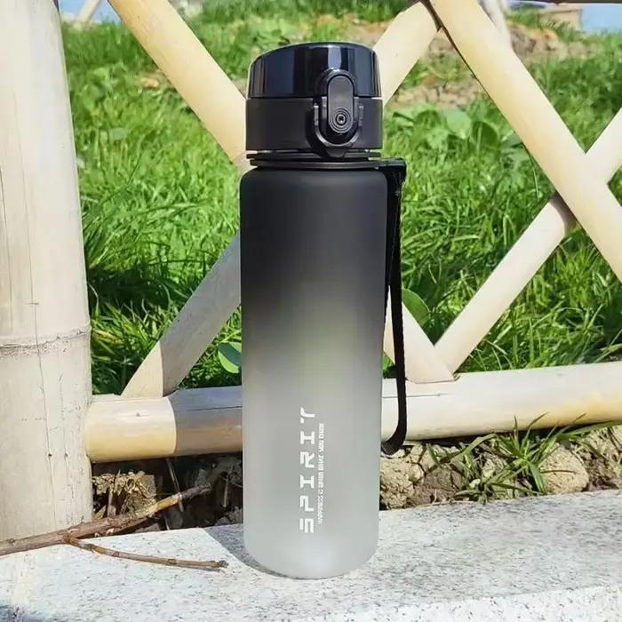 Bouteille d'eau de sport de 1 litre, grande capacité, pour hommes et femmes, bouteille en plastique