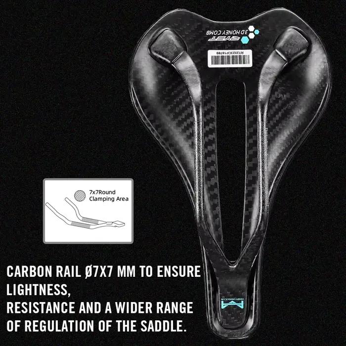 2024 RYET carbone 3D imprimé selle de vélo 7*7 coussin de vélo pour hommes femmes Triathlon route vt
